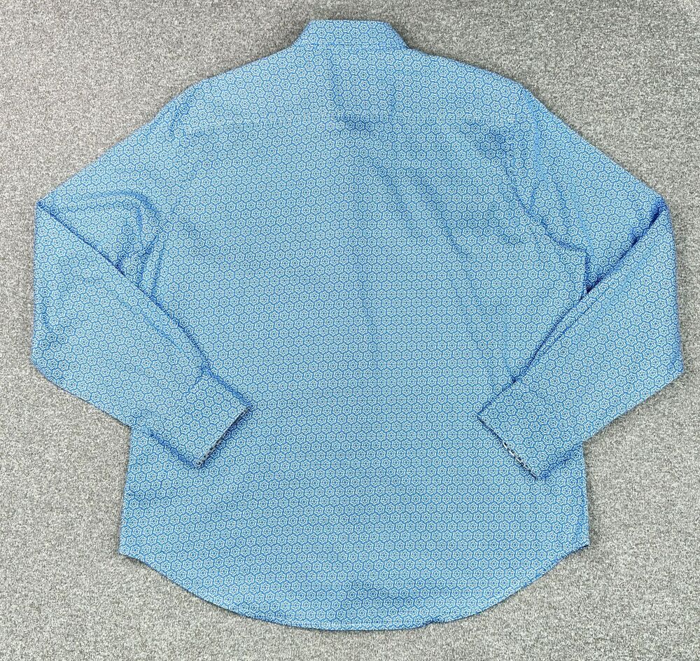 Robert Graham Dress Shirt XL Blue Geometric Print Button Up Long Sleeve Preppy - Picture 8 of 15